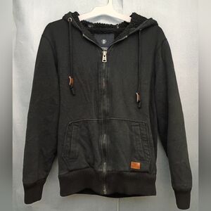 Buffalo David Bitton Black Zip-Up Hoodie